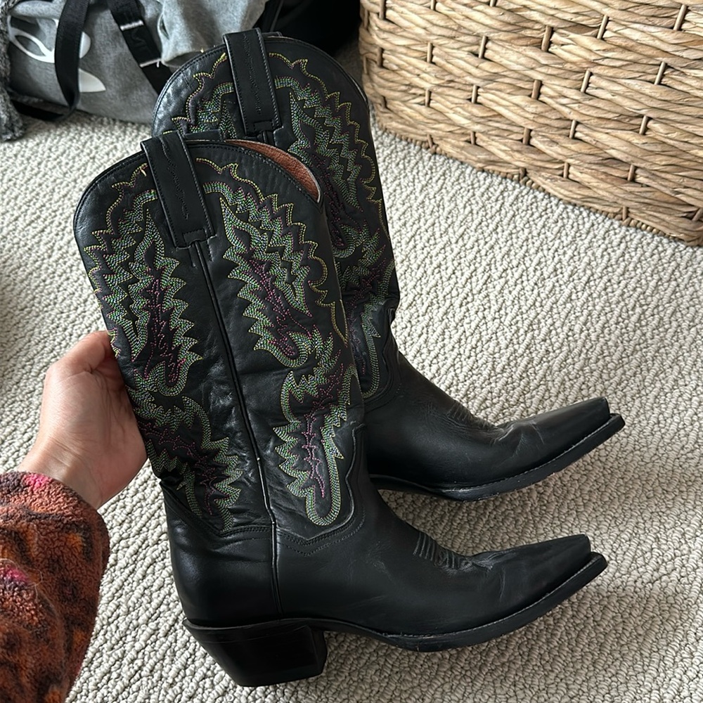 Black Deer Skin Boots